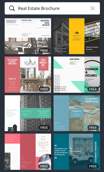 Canva real estate brochure templates
